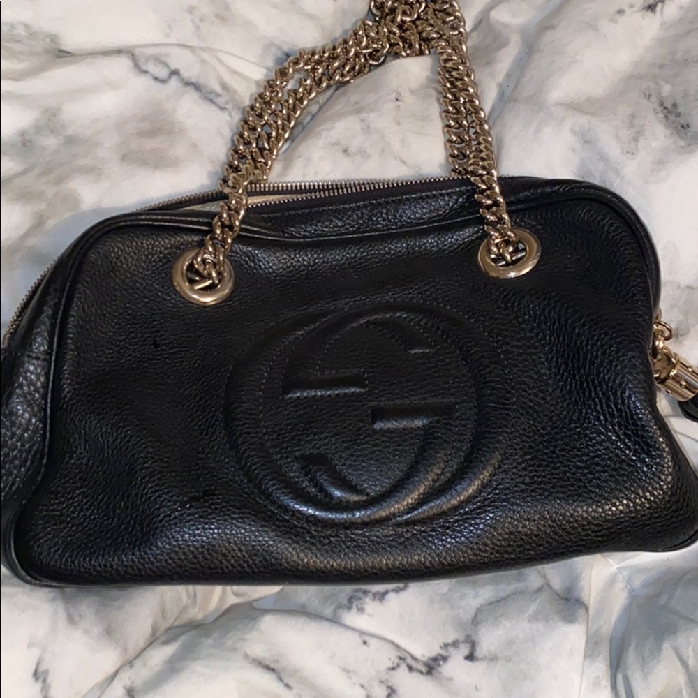 Leather chain Gucci Bag